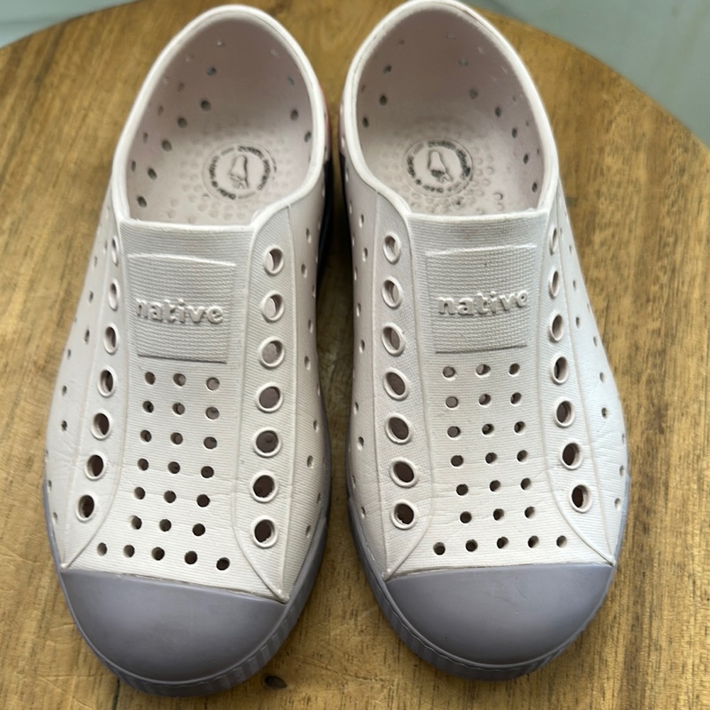 Native Kids Shoes - White and Gray